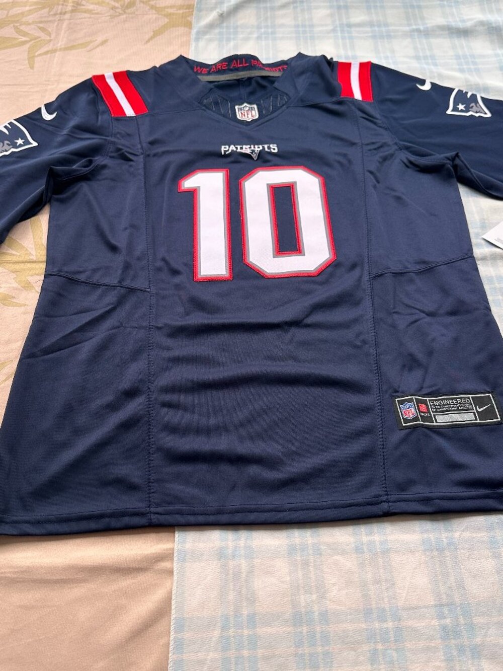 Drake Maye's Home Jersey (#0) For The Nfl New England Patriots
